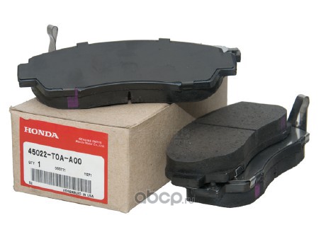 Колодки тормозные дисковые | перед | · HONDA 45022-T0A-A00